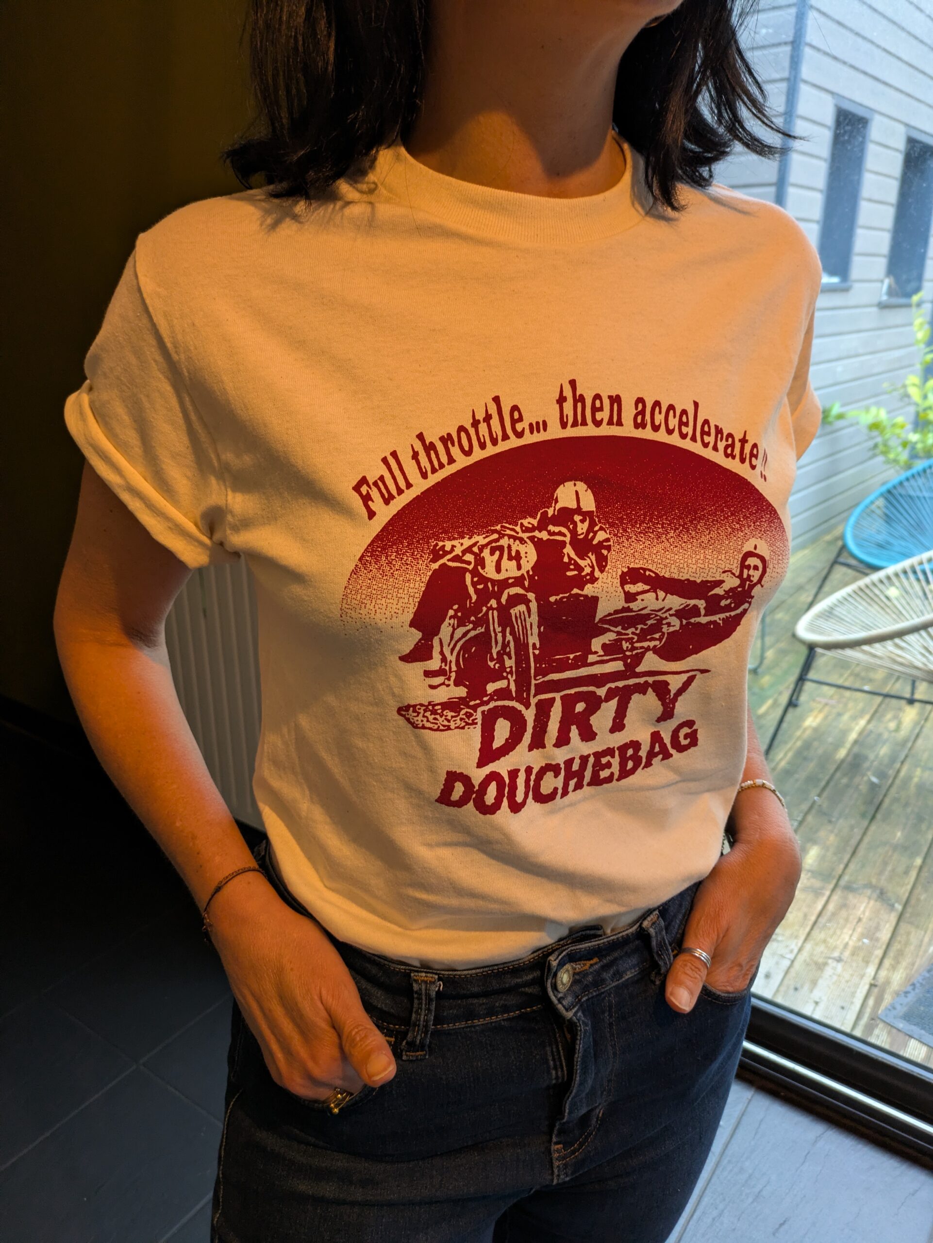 Teeshirt "Full Throttle" crême – Image 7