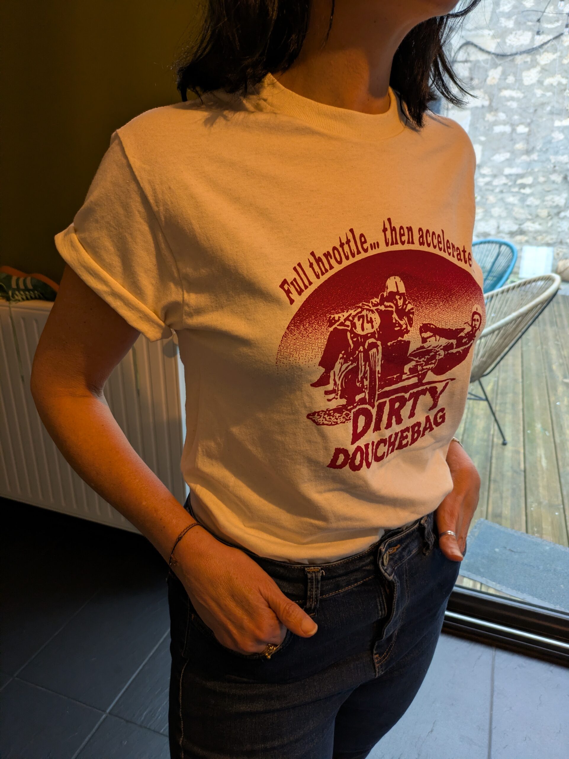 Teeshirt "Full Throttle" crême – Image 9