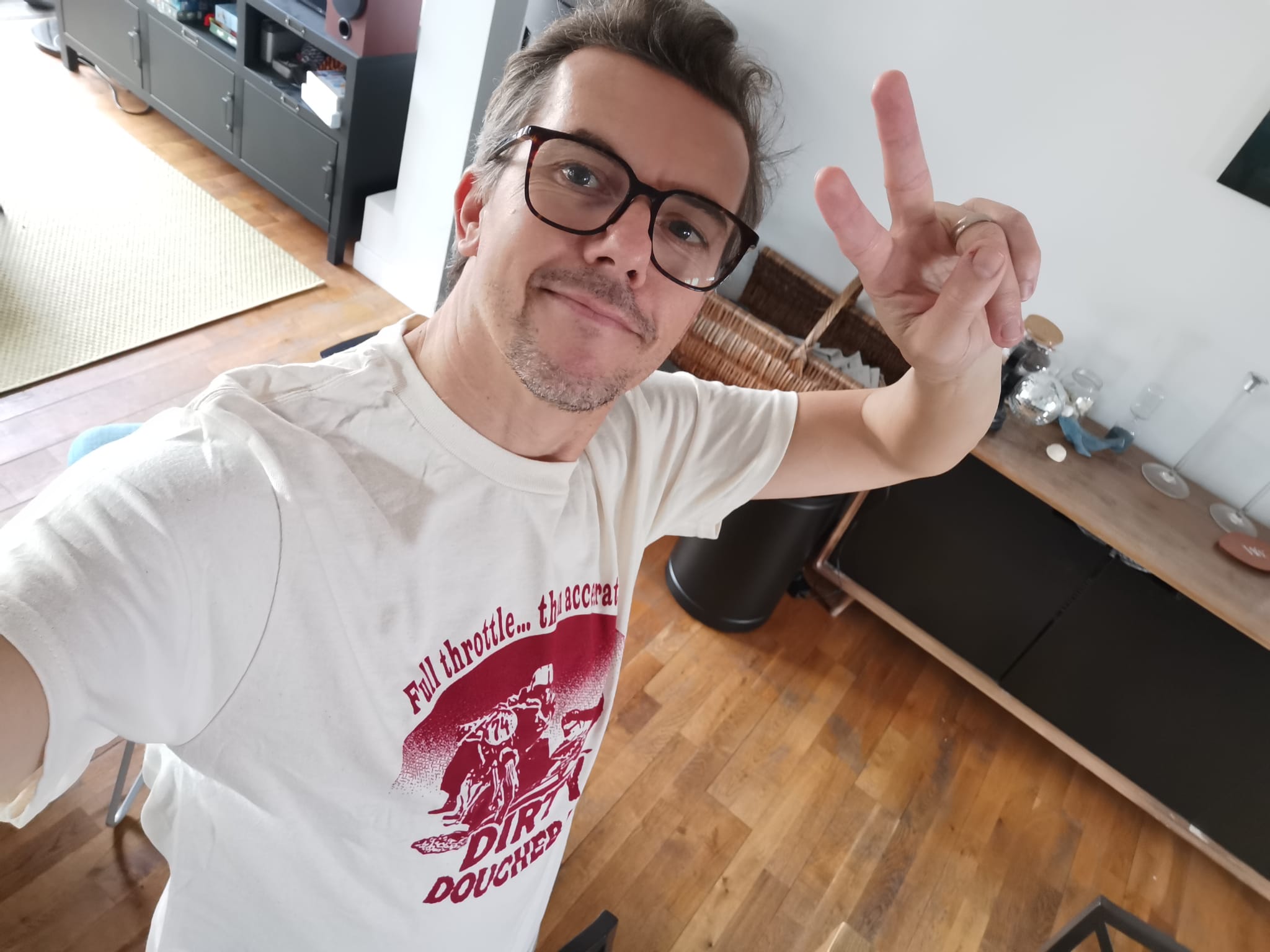 Teeshirt "Full Throttle" crême – Image 5